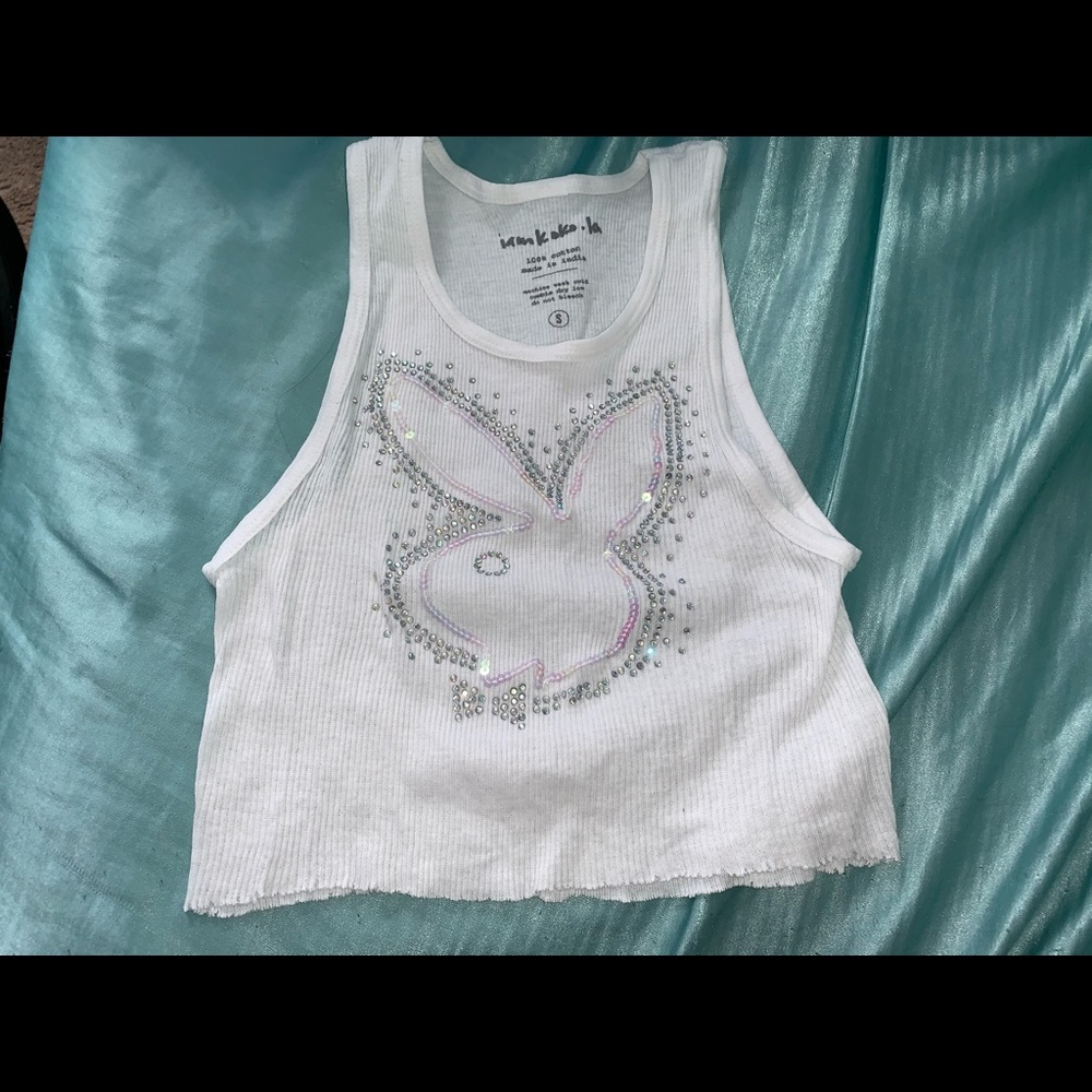 Iamkoko.la playboy sequin tank top